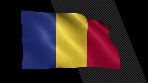 Waving National Flag Loop Animation