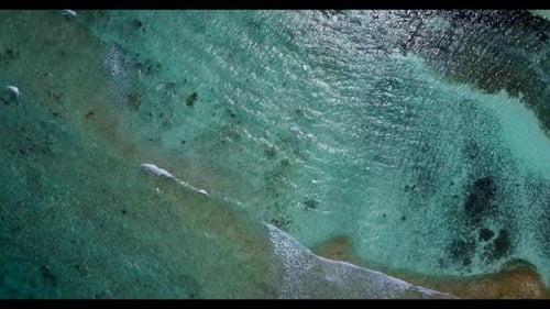 Aerial view seascape of relaxing sea view beach trip by shallow lagoon with white sand background of