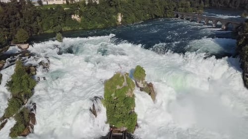 Aerial View of Rhine Falls, Switzerland