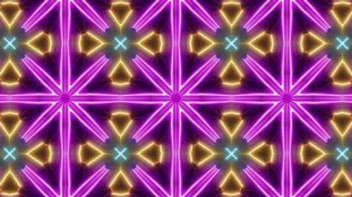 Multi Colored Light Beam Kaleidoscope Vj Background Loop 4K 14