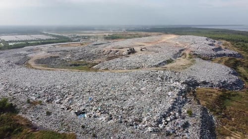 Rubbish dump site view