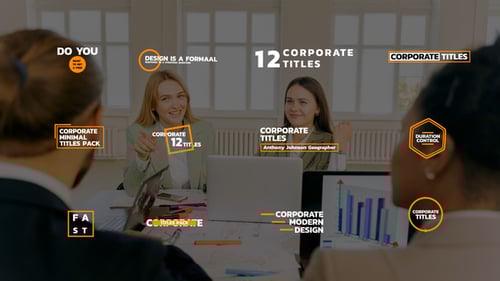 Modern Corporate Titles and Lower Thirds Animation Pack
