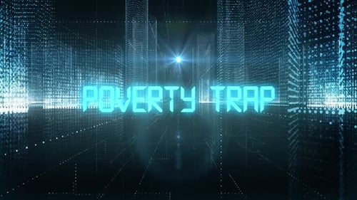 Skyscrapers Digital City Tech Word Poverty Trap