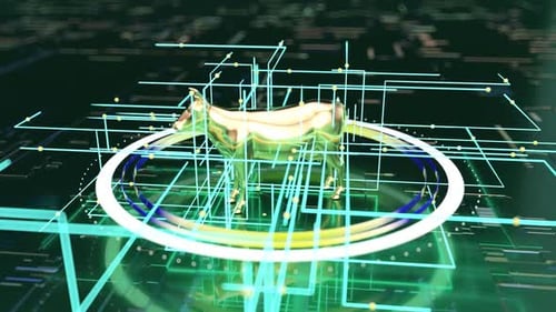 3D-Konzept eines futuristischen Landwirtschaftskonzepts
