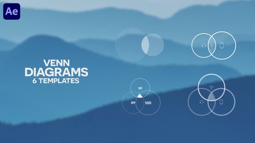 Animated Venn Diagram Infographics and Customizable Icon Pack