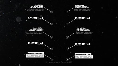 Minimal Call Out Titles for Video Annotation