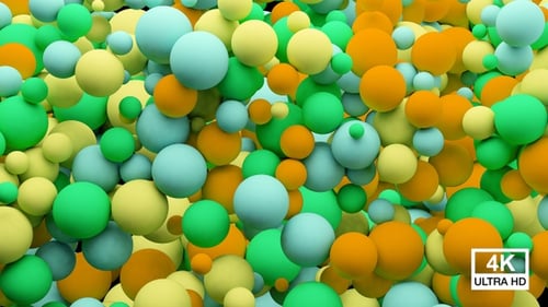 Dynamic Fluid Colorful Spheres Transition