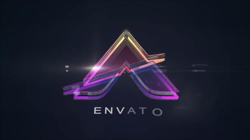 Colorful Abstract Geometric Line Logo Reveal Intro