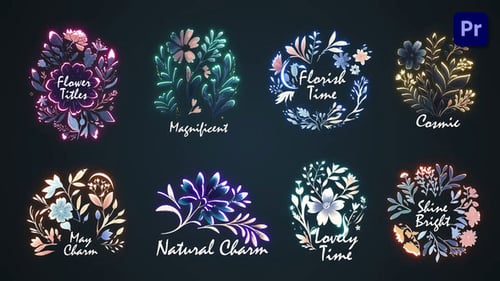 Elegant Floral Title Animation with Glowing Reveal Effects
