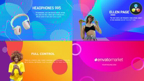 Liquid Typography Slideshow And Scenes for DaVinci Resolve