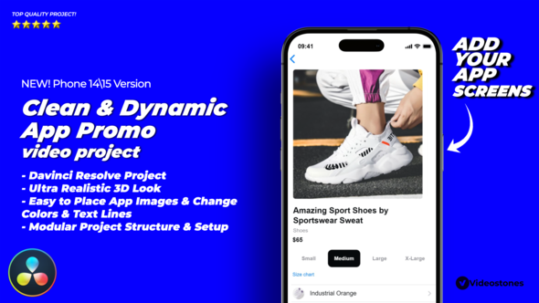 Cover for Dynamic & Clean App Promo Video for Phone 14 - DaVinci Resolve