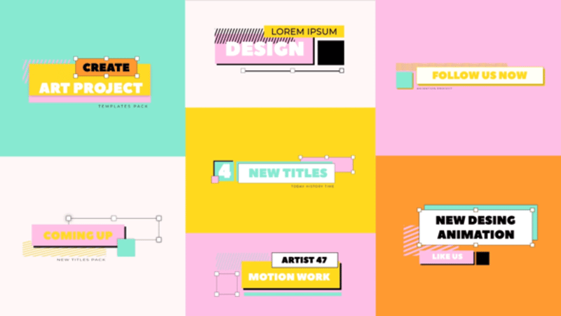 Colorful Title, Titles ft. cute text & pop text - Envato