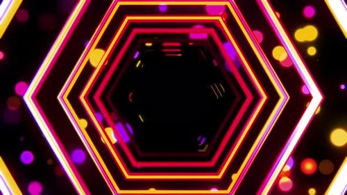 Hexagon Tunnel 01 4k