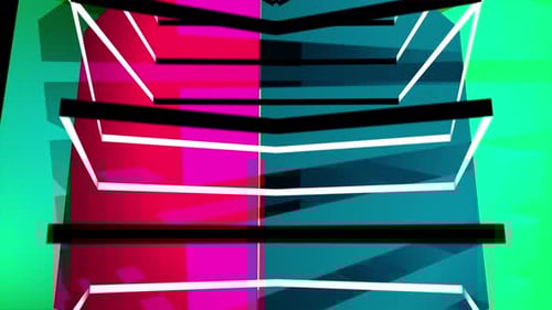 Colorful 3D Helix Cube Loop Background