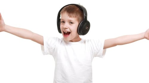 Boy With Headphones Dancing