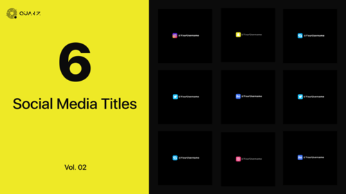 Minimal Social Media Lower Thirds and Dynamic Call to Action Titles