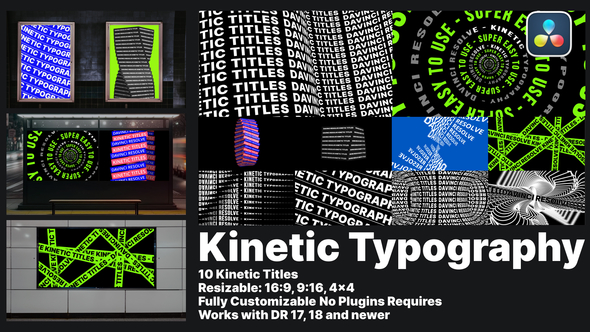 Cover for Kinetic Titles for Davinci Resolve