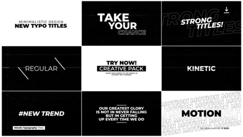 Dynamic Glitch Kinetic Typography Titles Pack