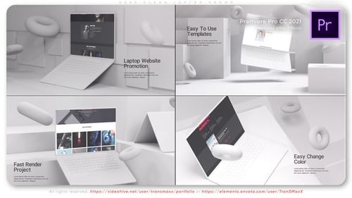 Modern 3D Laptop Website Digital Agency Promo