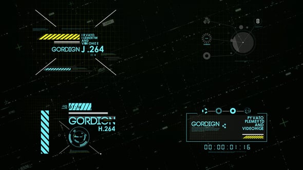 HUD Technology Title, Elements ft. death & hud - Envato