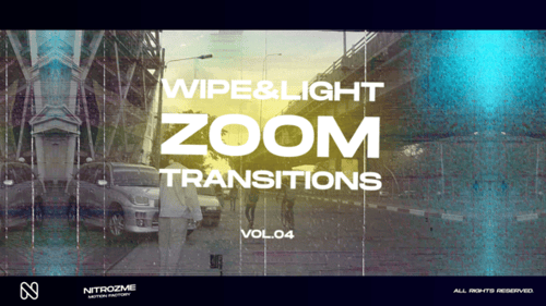 Cinematic Zoom and Light Wipe Transitions Pack