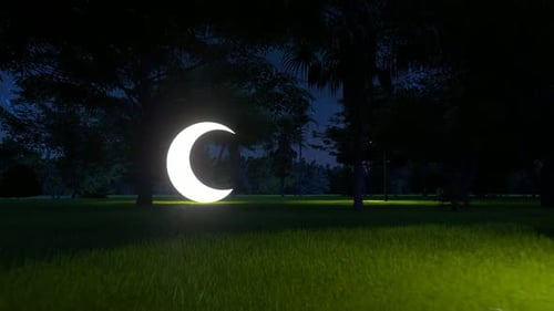 Lune dans le jardin