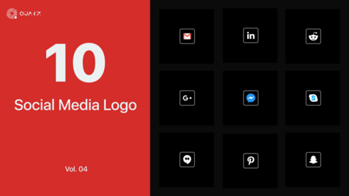 Modern Animated Social Media Icon Reveals Pack