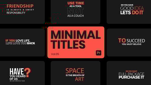 Minimalist Text Title Animations Pack