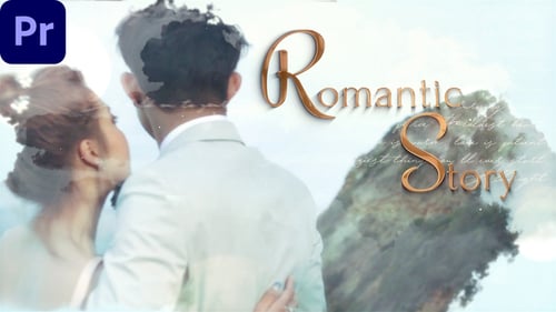 Elegant Romantic Slideshow with Golden Cursive Titles