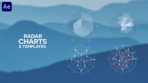 Modern Animated Radar Charts and Infographic Icons for Data Presentation