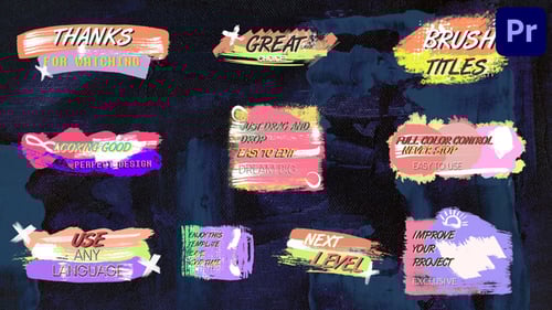 Dynamic Hand-Painted Brush Stroke Text Title Animations