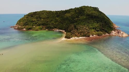 Small Koh Ma Island Ko Phangan Thailand Exotic Coast Panoramic Landscape Mae