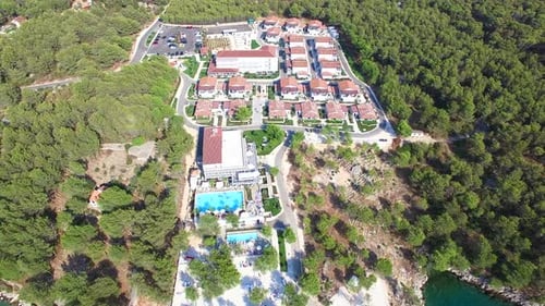 Aerial view of resort