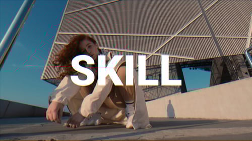 Modern Glitch Slideshow Opener with Dynamic Text Reveals