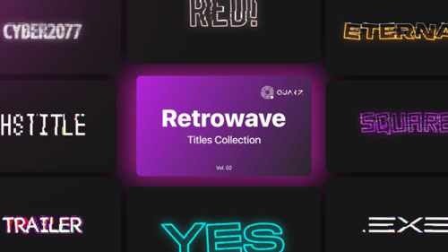 Dynamic Retrowave Titles with Neon and Glitch Effects