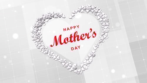 Elegant Mother's Day Greeting Reveal with Floating Hearts