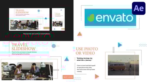 Clean Travel Slideshow for Photo and Video Stories