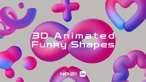 3D Animated Funky Shapes