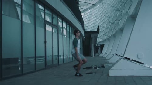 Parkourist Guy Makes a Coup in the Air