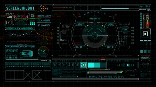 Futuristic HUD Screen Interface Data Elements Pack