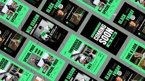 Dynamic Streetwear Fashion Stories with Bold Promotional Graphics