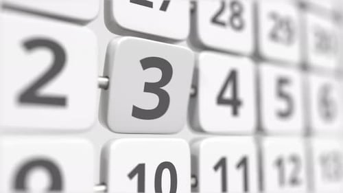 Minimalist Calendar Date Highlight Animation for Scheduling