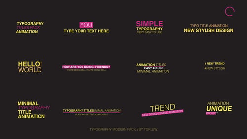 Typography Modern Pack | PP (MOGRT)