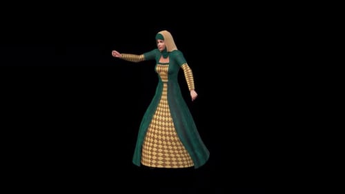 Femme Médiévale Danse 3 - Concept Halloween