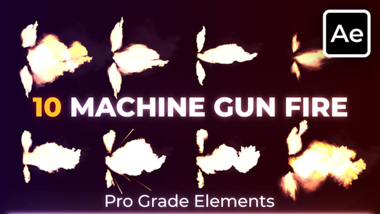 Dynamic Muzzle Flash and Gunfire Animated Effects Pack, Elements ft ...
