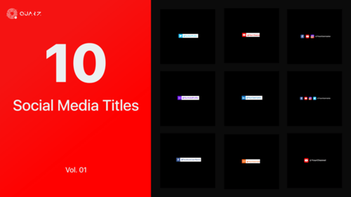 Títulos de redes sociales para Premiere Pro Vol. 01