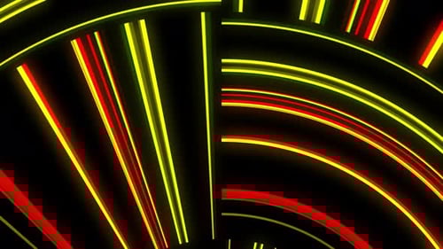 Abstract Multicolor Light Blinking 4K 07