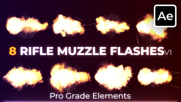 Realistic Rifle Muzzle Flashes Action Pack, Elements ft. action ...