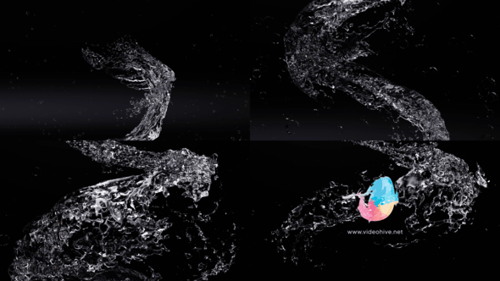 Water Helix style Logo Reveal