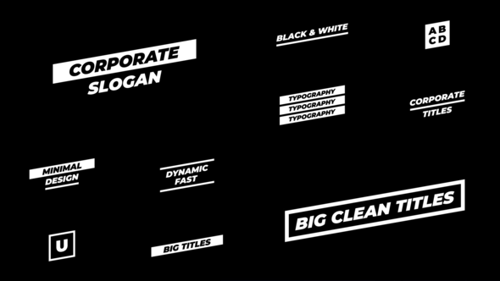 Dynamic Clean Big Typography Title Animations